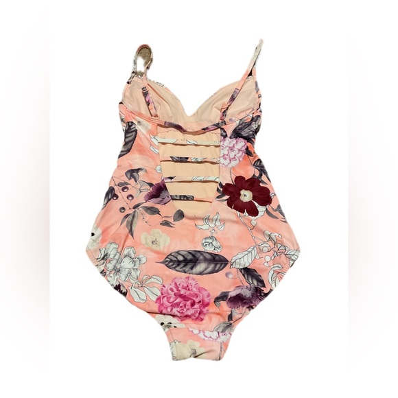 Seafolly one piece bathing suit. Coral print size 8. - Picture 2 of 2